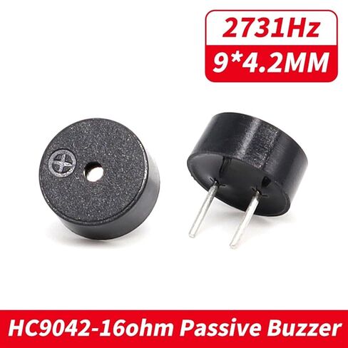 10pcs Passive Buzzer 9042 16ohm 42 Ohms AC 3V 3.3V 9 * 4.2mm 9x4.2mm 16R Mini Electromagnetic Buzzers(10pcs HC9042 42ohm) in Saudi Arabia