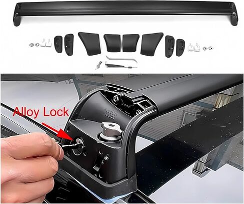 Roof Rack Upgrade Antitheft Locks Roof Rack Cross Bars Compatible for Tesla Model Y Model 3 Aluminum Cargo Carriers Rooftop Crossbar Holder in Saudi Arabia