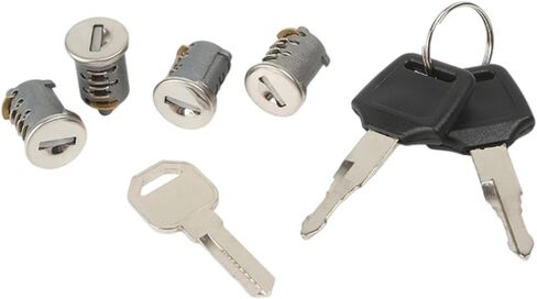 Car Roof Core Kit Fixed Lock Cylinders with Key Rustproof Replacement Roof Cargo Locks for Bike Rack Cross Bar, Type A in Saudi Arabia