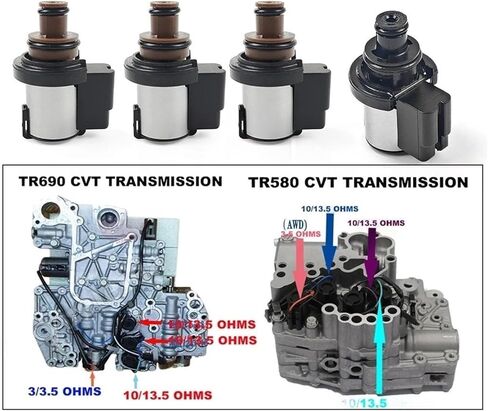 Set of TR690 TR580 Torque Converter Lock-Up Solenoid Valve 31825-AA050 31825 AA050 Compatible For Subaru Lineartronic AWD Pressure Sensor in Saudi Arabia