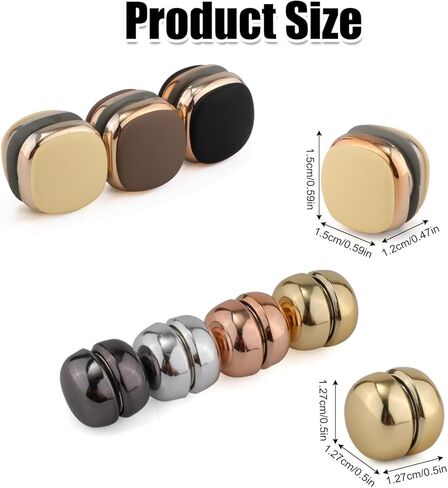 7pcs Hijab Magnetic Pins, 2 Shapes Pinless Strong Hijab Magnets for Clothing Multi-Purpose Scarf Magnetic Pin Shawl Clasp Brooch Small Convenient Magnetic Clips for Scarves, Women Girls in Saudi Arabia