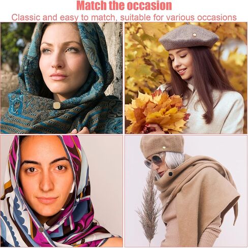 7pcs Hijab Magnetic Pins, 2 Shapes Pinless Strong Hijab Magnets for Clothing Multi-Purpose Scarf Magnetic Pin Shawl Clasp Brooch Small Convenient Magnetic Clips for Scarves, Women Girls in Saudi Arabia