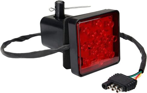 أحمر 15 LED 2 بوصة مقطورة شاحنة وصلة سحب سحب غطاء استقبال ضوء الفرامل مع دبوس 12 فولت in Saudi Arabia