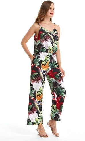Matchable Couple Hawaiian Luau Shirt or V-Neck Jumpsuit with Pockets in Tropical Twilight in Saudi Arabia