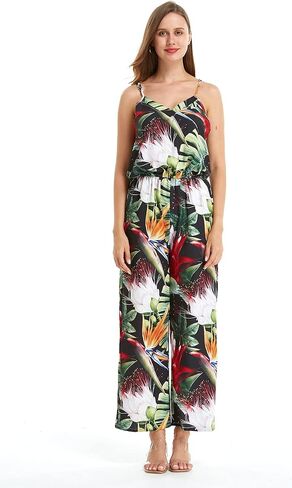 Matchable Couple Hawaiian Luau Shirt or V-Neck Jumpsuit with Pockets in Tropical Twilight in Saudi Arabia