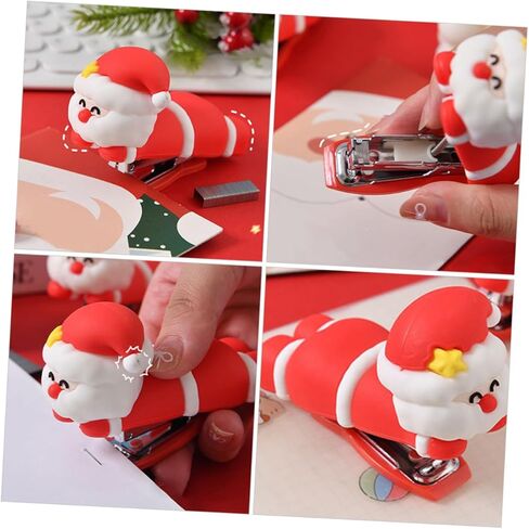 Santa Claus Mini Stapler Portable Small Cartoon Stapler for School and Home Use Fun Design in Saudi Arabia