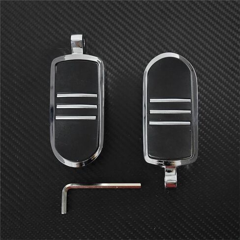 Motorcycle Footpegs Mount Pedals Footrests Pegs For Harley for Sportster for XL 48 for Dyna for Softail for Touring for FLHR for FLHT(Chrome Footrest) in Saudi Arabia