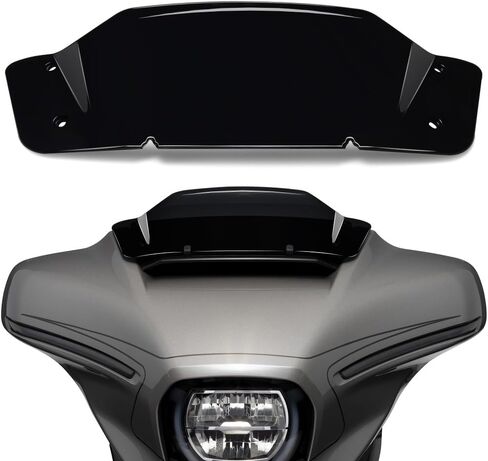 فاصل الرياح للزجاج الأمامي المموج مقاس 5 بوصات يناسب Harley Davidson CVO Street Glide FLHXSE، Street Glide FLHX 2023 2024 (أسود) in Kuwait