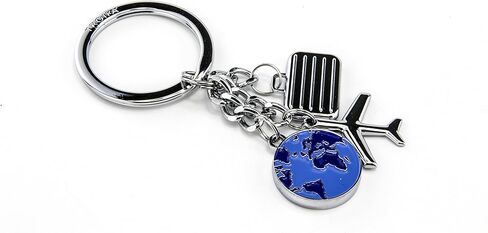 TROIKA PATENT CHAIN – KR10-60/GM – Key Chain with Chain – Includes Carabiner Hook – 6 Lockable Rings – Brass, Metal – Shiny – Black Chrome Original, black, 13cm, Modern in Saudi Arabia