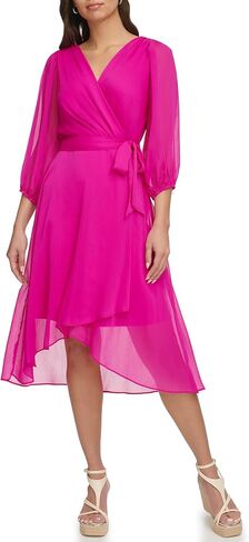 DKNY Women's Plus Soft Everyday Fit and Flare Dress in Saudi Arabia