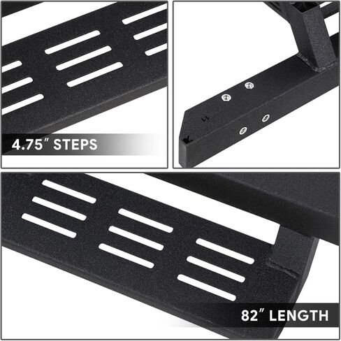 DNA MOTORING 6 Inch Wide Flat Running Boards Side Step Bars Compatible with 19-25 Silverado Sierra 1500/20-25 Silverado Sierra 2500 3500 Crew Cab, STEPB-A-0012 in Saudi Arabia