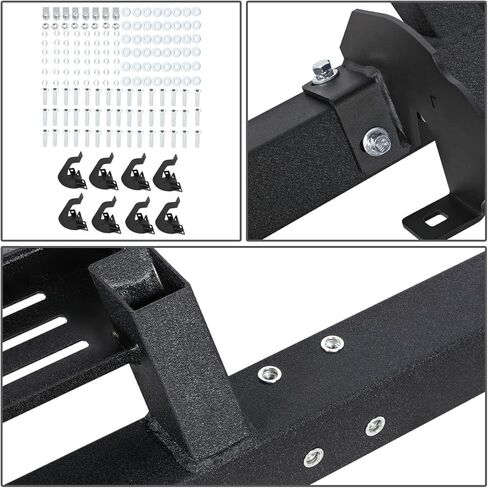 DNA MOTORING 6 Inch Wide Flat Running Boards Side Step Bars Compatible with 19-25 Silverado Sierra 1500/20-25 Silverado Sierra 2500 3500 Crew Cab, STEPB-A-0012 in Saudi Arabia