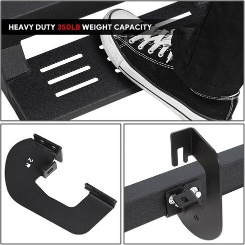 DNA MOTORING 6 Inch Wide Flat Running Boards Side Step Bars Compatible with 19-25 Silverado Sierra 1500/20-25 Silverado Sierra 2500 3500 Crew Cab, STEPB-A-0012 in Saudi Arabia