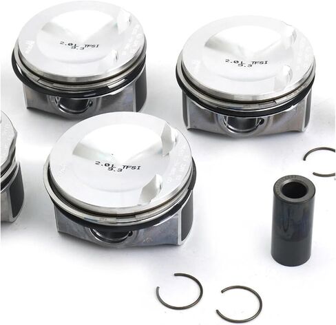 4pcs Piston and Ring Set 06K107065C, 06H198151C, 06K107065AG, Compatible for Audi S3 8V / TTS FV/Golf R MK7 2013-2020 2.0L TSI in Saudi Arabia