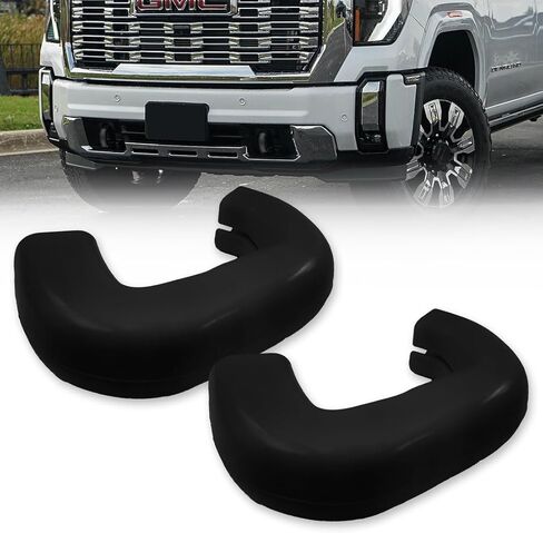 RECON - Fits GMC 20-25 Sierra 1500 Tow Hook Covers 2-Piece Set of 100% Silicone Rubber Covers Heavy Duty Rugged Durability Unique Style Protection (Black) in Saudi Arabia