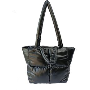 CkyFxw Puffy tote bag Large Puffer Bag for Women Quilted Tote Purses Satchel Handbag Lightweight Padding Shoulder Bag