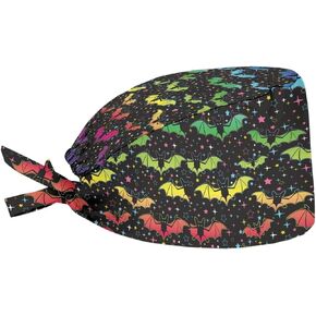 Aoopistc Work Cap, Men & Women Fashion Scrub Cap, Comfortable Soft Shower Cap with Sweatband, Adjustable Tie Strap