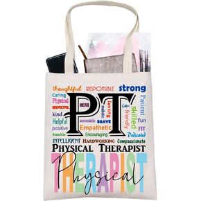 LEVLO Physical Therapist Tote Bag Physical Therapy Gifts PTA Shoulder Bag Bag PT Appreciation Gift