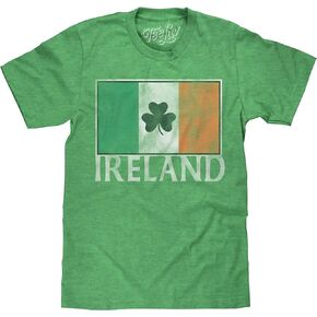 Tee Luv Men's Ireland Shamrock T-Shirt - Irish Flag Shirt