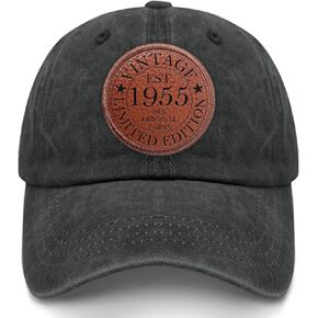 Vintage 1955 Limited Edition Cowboy Hat Retro Summer Hats Gifts for Grandma Who Like Engraved,Summer Hats Suitable for
