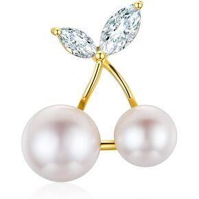 Modern Cherry Pearl Pin