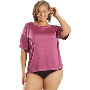 Sporti Women's Plus Size S/S & L/S Swim Shirt UPF 50+ - Rash Guard Shirts