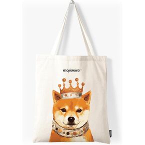 the Shiba Inu Little Princes Tote Bag - Cute Red Shiba Inu Wearing Twin Crowns to Represent Their Rightful Royal Status as Most Beloved Dogs - Gift for Shiba Inu Lovers - Shiba Inu Gifts