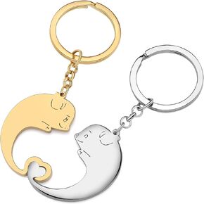 LONYOO Stainless Steel Pig Keychain Purse Car Key Keyring Cute Pig Gifts for Pig Lovers Women Girls Charms