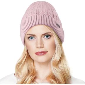 Beanies for Small Head Cable Knit Beanie Winter Hats for Women Skull Caps for Ladies (Grey)