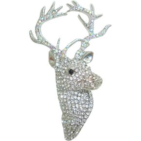 TTjewelry Fashion Animal Stag Deer Brooch Pin Austrian Crystal in Kuwait