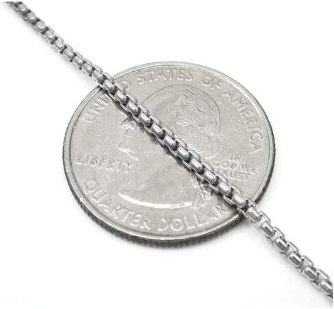 Verona Jewelers Real 925 Sterling Silver 2MM - 5MM Solid Round Box Link Necklace and Bracelet, Chain For Men Women Boys Girls, Rhodium Chain, Extra Durability, 16-30 Inch in Saudi Arabia
