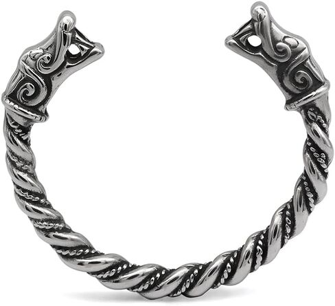 فايكينج الذئب الإسورة للرجال سوار الفولاذ المقاوم للصدأ مجوهرات هدية للرجال in Kuwait