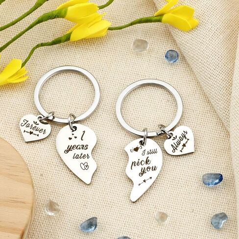 1 Year Gifts For Him Her Keychain Romantic Gifts For Her Boyfriend Birthday Gifts For Him 1 Year Gifts For Boyfriend Girlfriend Wedding Anniversary For Husband Wife, 1anniversary, M in Kuwait
