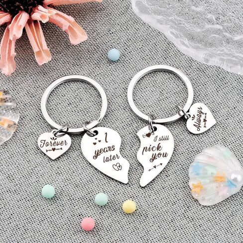 1 Year Gifts For Him Her Keychain Romantic Gifts For Her Boyfriend Birthday Gifts For Him 1 Year Gifts For Boyfriend Girlfriend Wedding Anniversary For Husband Wife, 1anniversary, M in Kuwait