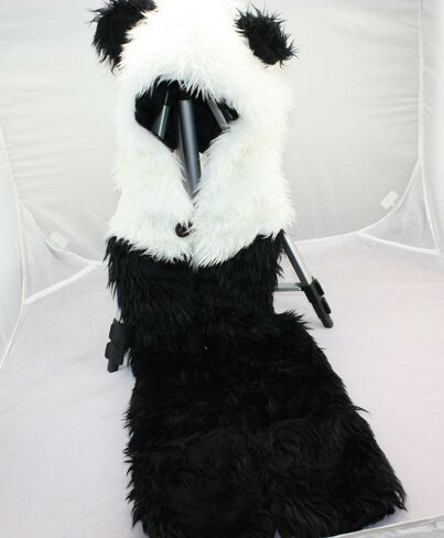 Panda Full Animal Hoodie Hat (Faux Fur) 3 in 1 Function in Kuwait
