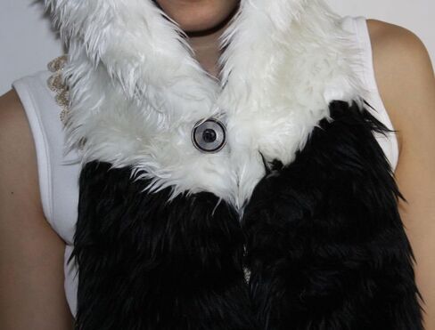 Panda Full Animal Hoodie Hat (Faux Fur) 3 in 1 Function in Kuwait