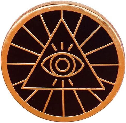 دبوس مطلي بالمينا بتصميم عين بروفيدنس المتنورين الماسوني الماسوني من اول سيينج 1 انش، طول 1 انش، معدن ومعدن, معدن, معدن in Kuwait