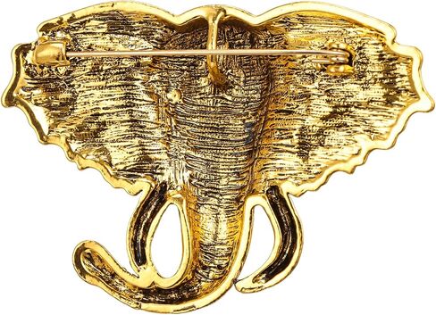 BriLove Fashion Stunning Crystal Rhinestone Animal Elephant Head Brooch Pins for Women Party Prom in Saudi Arabia
