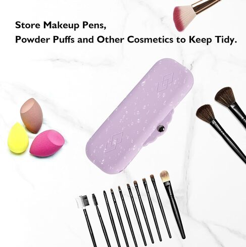حقائب حامل فرش المكياج من السيليكون: حقيبة مستحضرات التجميل مع أزرار معدنية مغناطيسية للسفر، حقيبة مكياج لتخزين أدوات المكياج in Kuwait