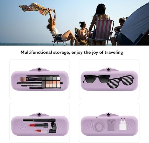 حقائب حامل فرش المكياج من السيليكون: حقيبة مستحضرات التجميل مع أزرار معدنية مغناطيسية للسفر، حقيبة مكياج لتخزين أدوات المكياج in Kuwait