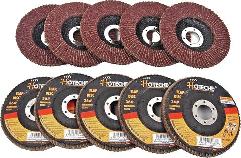Lot of (10) Aluminium Oxide Flap Disc Grinding Wheel 10cm - 1.3cm x 2.2cm , 36 Grit in Kuwait