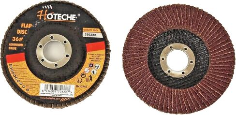 Lot of (10) Aluminium Oxide Flap Disc Grinding Wheel 10cm - 1.3cm x 2.2cm , 36 Grit in Kuwait