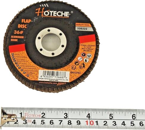 Lot of (10) Aluminium Oxide Flap Disc Grinding Wheel 10cm - 1.3cm x 2.2cm , 36 Grit in Kuwait