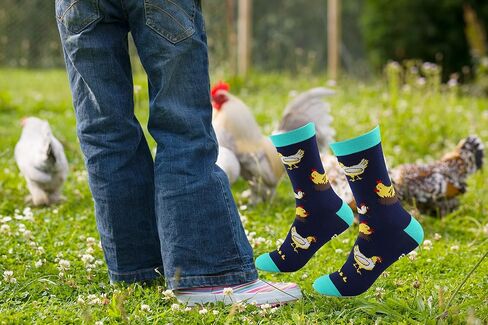 G2TUP 2 Pairs Crazy Chicken Lady Gift for Chicken Lovers Chicken Mom Socks Rise And Shine Mother Cluckers Gift in Saudi Arabia