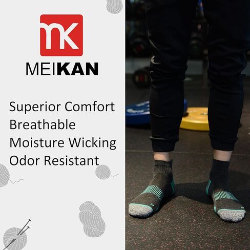 جوارب للمشي لمسافات طويلة للرجال والنساء، جوارب رياضية بطول الكاحل 3 أزواج in Kuwait