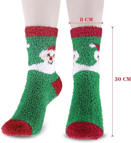 Duufin عيد الميلاد الجوارب سانتا إلك ندفة الثلج عيد الميلاد رقيق الجوارب الدافئة غامض الجوارب الشتوية للنساء والفتيات in Kuwait