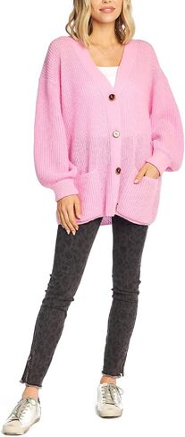 Mud Pie womens Mud Pie Shelton Cardigan, Small/Medium, Pink Cardigan Sweater, Pink, Small-Medium US in Saudi Arabia