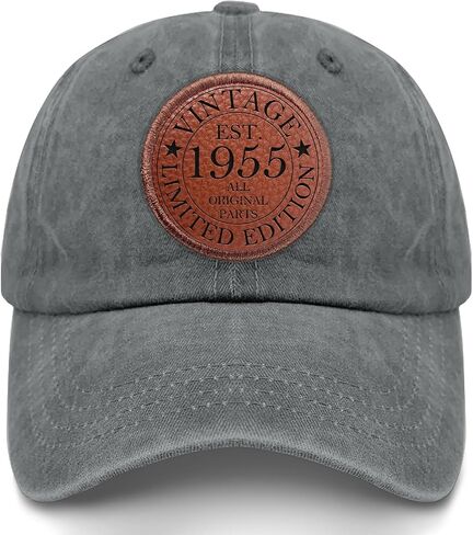 Vintage 1955 Limited Edition Cowboy Hat Retro Summer Hats Gifts for Grandma Who Like Engraved,Summer Hats Suitable for in Saudi Arabia