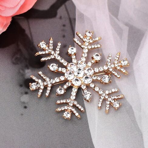 Christmas Brooch Pin Jingle Bell Snowflake Reindeer Christmas Tree Xmas Pins Set Christmas Decoration for Women in Saudi Arabia