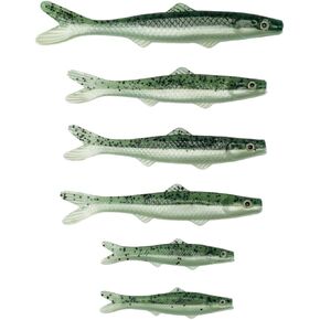 Banjo Minnow Forage Green Minnows + Lifelike Lure for All Fish + Durable Material That Catches Fish + Freshwater & Saltwater Fishing Lure + Hooks & Anchors